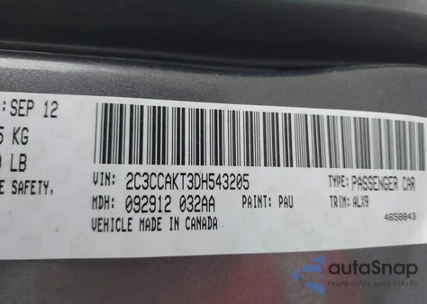 2013 Chrysler 300C из США, поврежденный, VIN 2C3CCAKT3DH543205